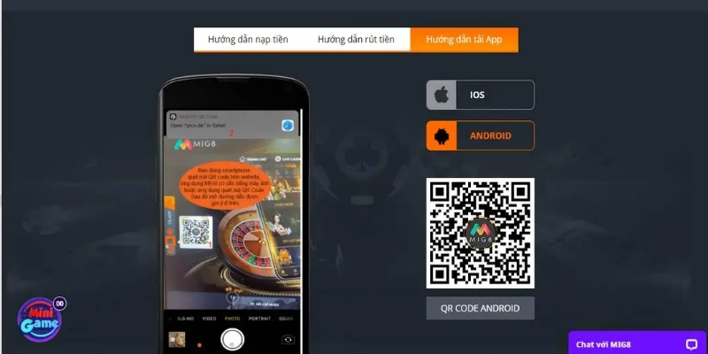 Tải app Mig8 - Hướng dẫn thực hiện trên điện thoại